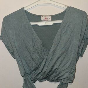 Women's Wrap Top - Blue
